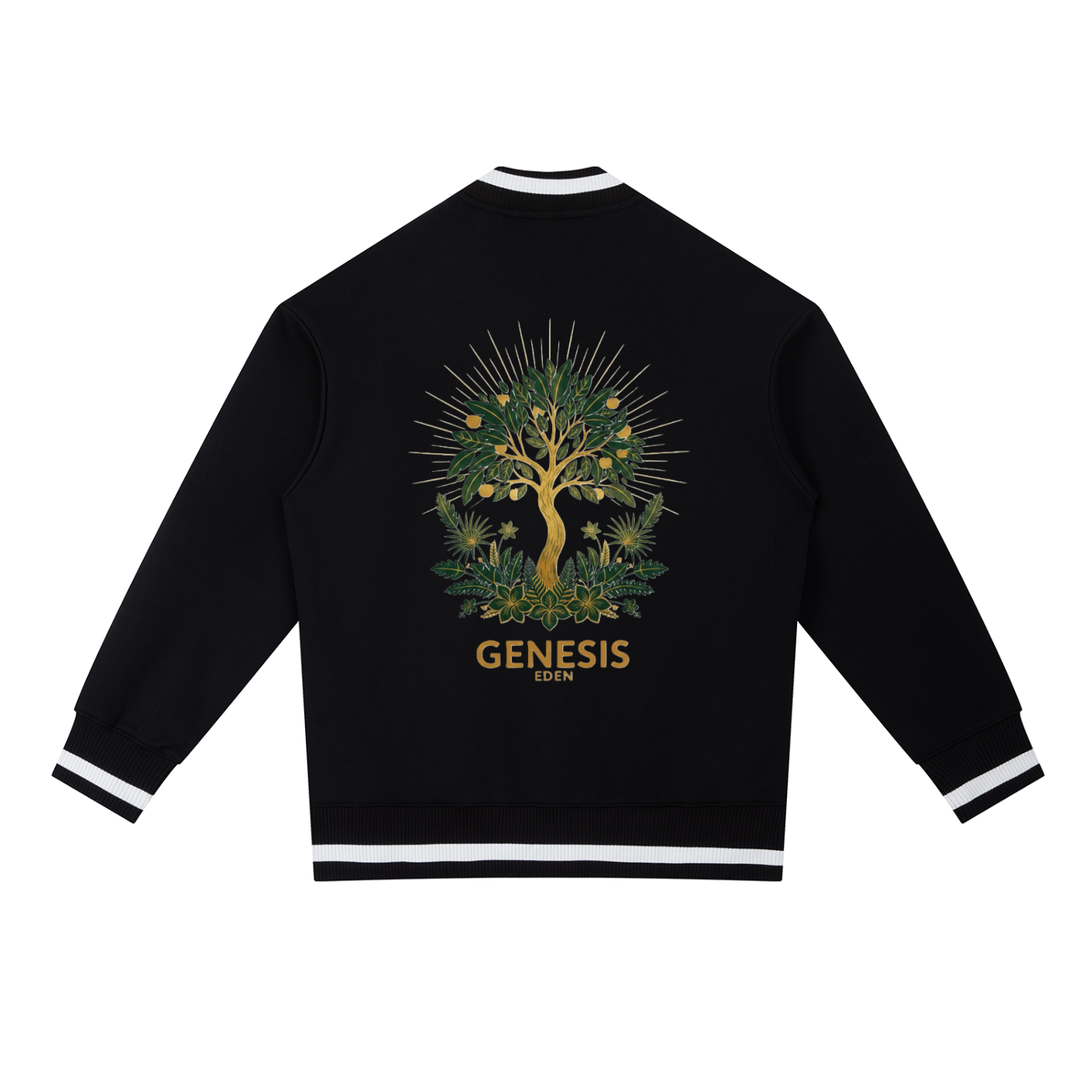 THE GENESIS COLLECTION: THE GARDEN Unisex Contrast Piping Zip Bomber Jacket