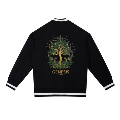 THE GENESIS COLLECTION: THE GARDEN Unisex Contrast Piping Zip Bomber Jacket