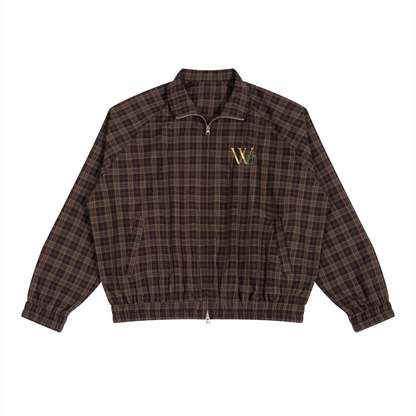 THE GENESIS COLLECTION: THE GARDEN Unisex Plaid Full-Zip Track Jacket