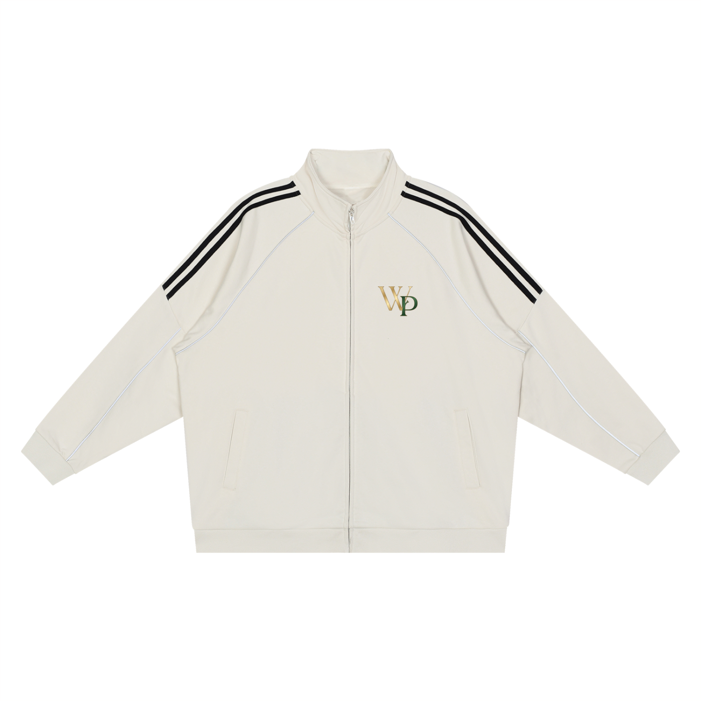 THE GENESIS COLLECTION: THE GARDEN Unisex Reflection Striped Raglan Sleeve  Jacket