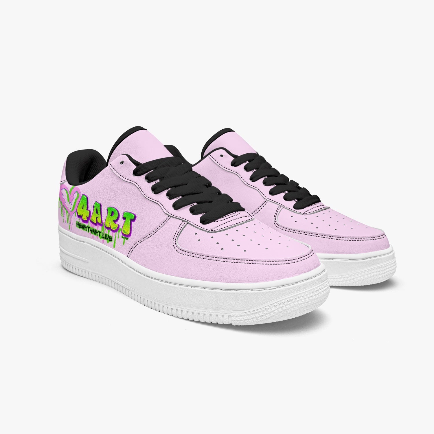 Heart4art Type 2 AF1 Low-Top Microfiber PU Leather Sports Sneakers