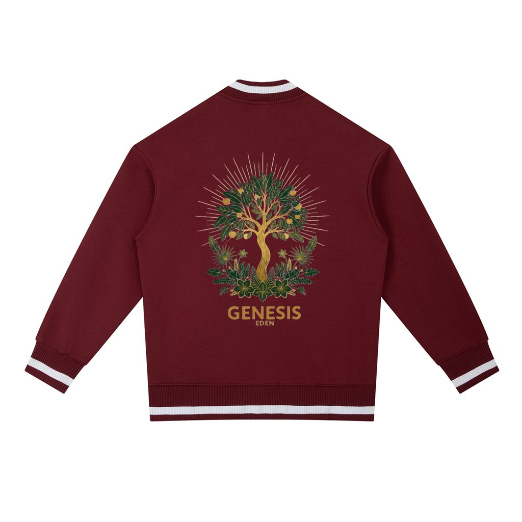 THE GENESIS COLLECTION: THE GARDEN Unisex Contrast Piping Zip Bomber Jacket