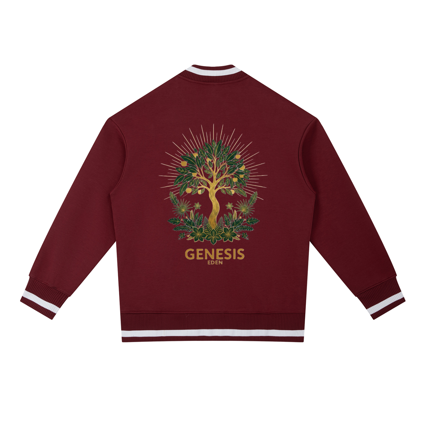THE GENESIS COLLECTION: THE GARDEN Unisex Contrast Piping Zip Bomber Jacket