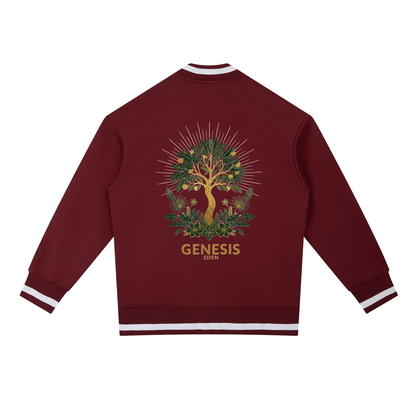 THE GENESIS COLLECTION: THE GARDEN Unisex Contrast Piping Zip Bomber Jacket