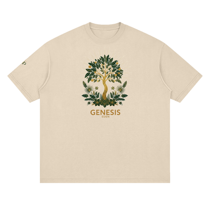 THE GENESIS COLLECTION- The Garden Unisex Streetwear Loose Drop Shoulder T-Shirt