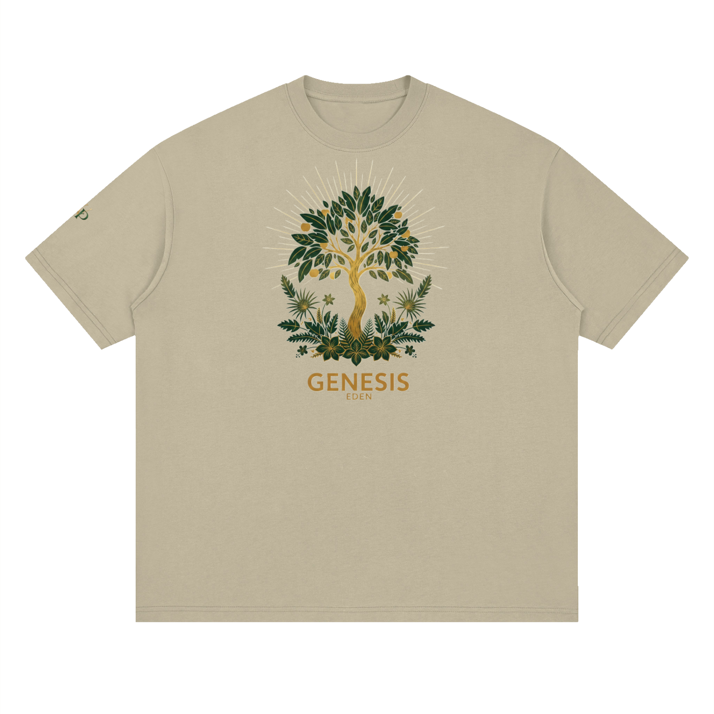 THE GENESIS COLLECTION- The Garden Unisex Streetwear Loose Drop Shoulder T-Shirt