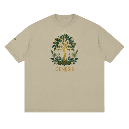 THE GENESIS COLLECTION- The Garden Unisex Streetwear Loose Drop Shoulder T-Shirt