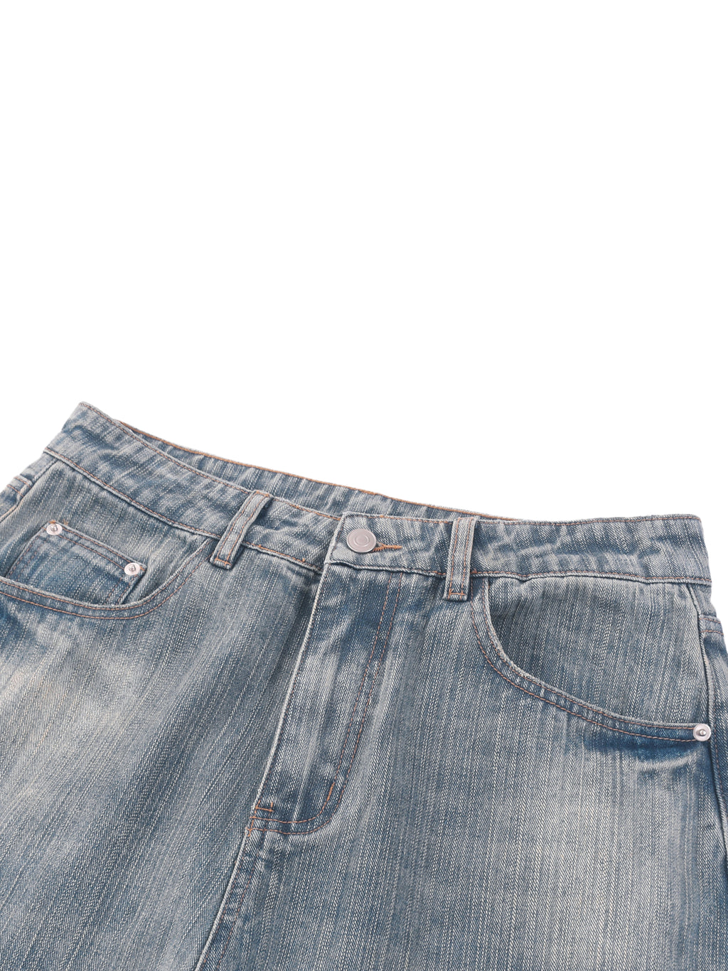 Custom "JESUS IS KING" Vintage Wash Distressed Denim Jeans