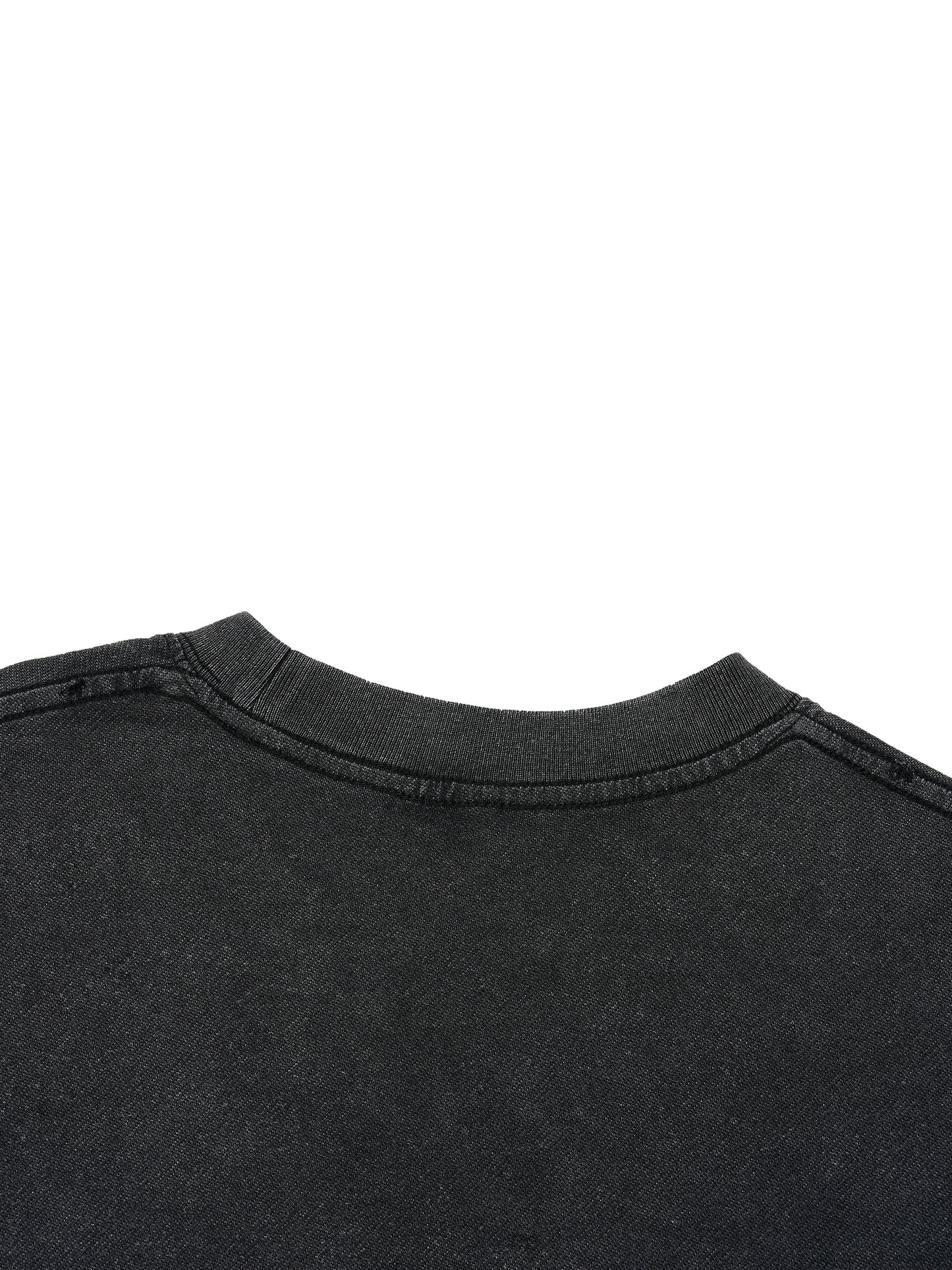YEAH, IM A CHRISTIAN, BUT DONT PUSH ME! Vintage Wash Boxy Distressed Hem T-Shirt
