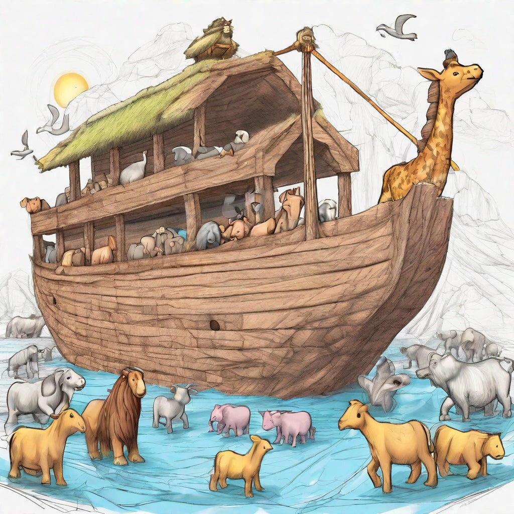 Noah's Ark In Color Reference Image (4ct)