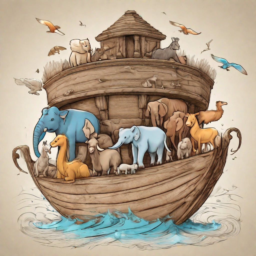 Noah's Ark In Color Reference Image (4ct)