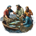 Multitude of Fish- Peter & Disciples Reference Image
