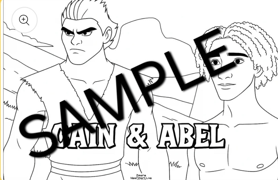 Cain and Abel – Brothers and Judgment Digital Coloring Page