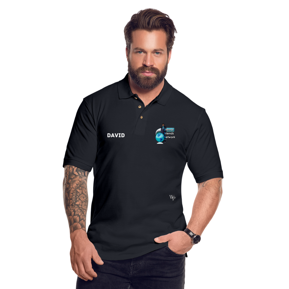 EFN Men's Pique Polo Shirt - midnight navy