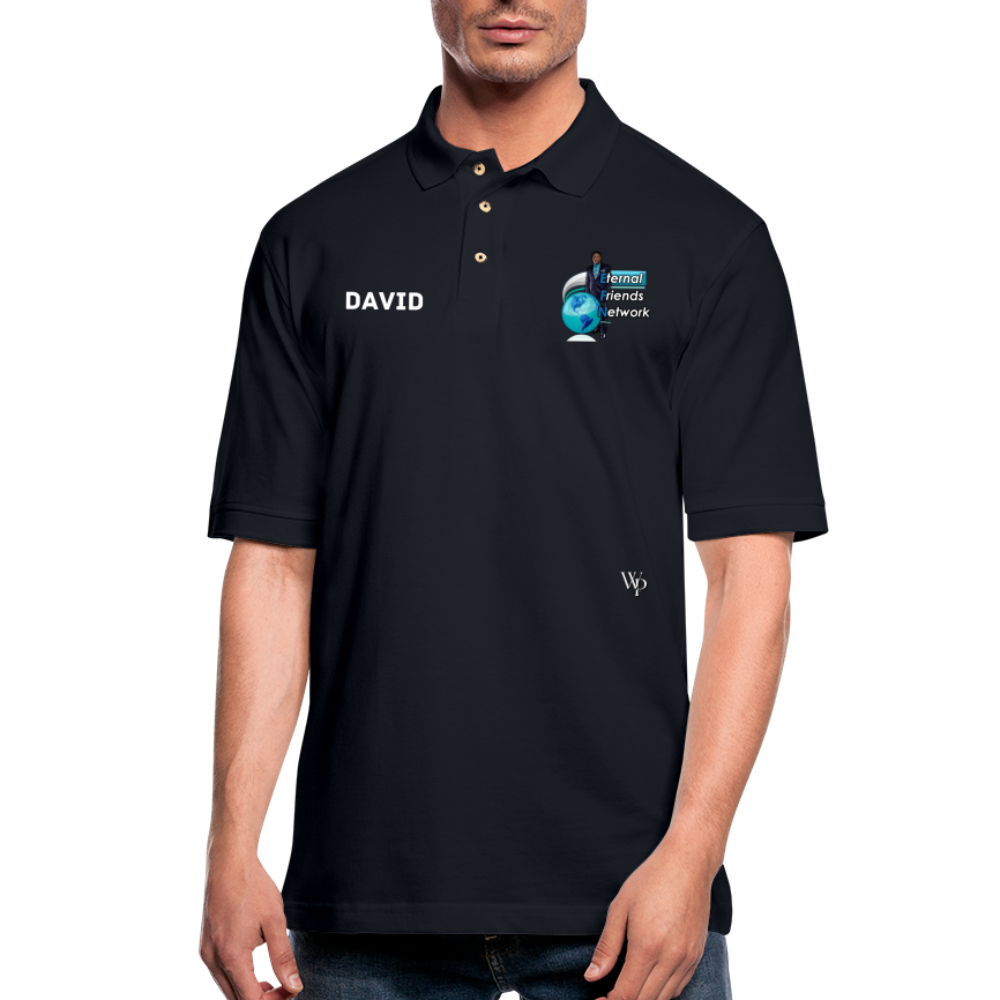 EFN Men's Pique Polo Shirt - midnight navy