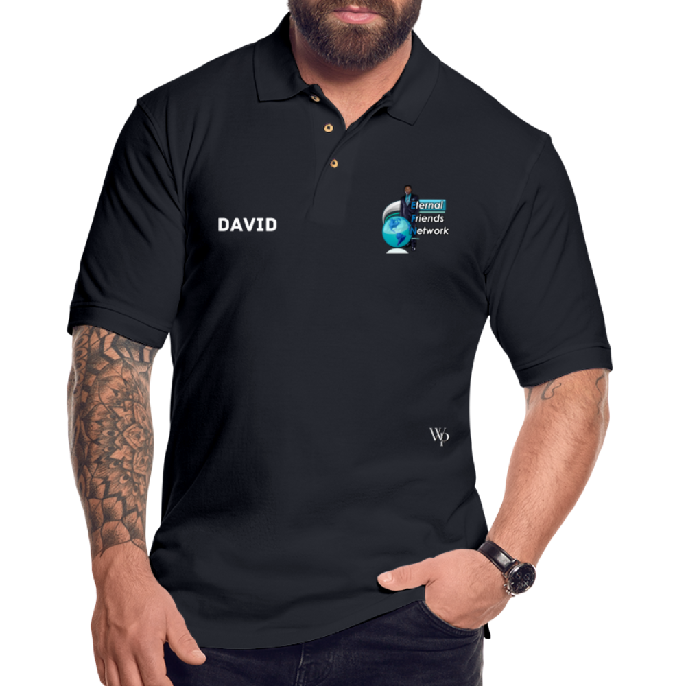 EFN Men's Pique Polo Shirt - midnight navy