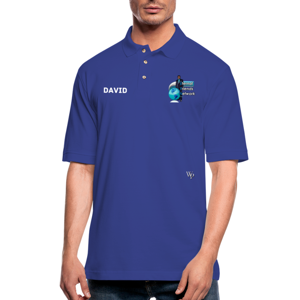 EFN Men's Pique Polo Shirt - royal blue