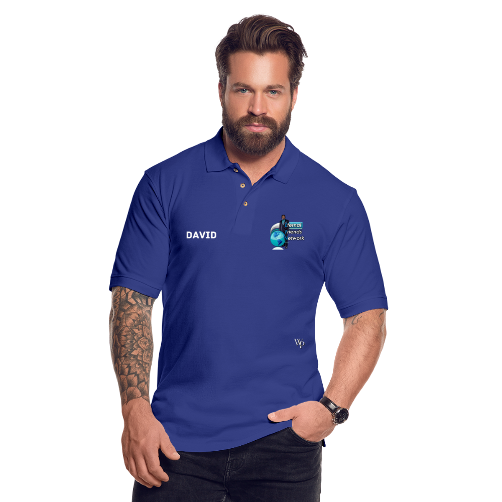 EFN Men's Pique Polo Shirt - royal blue
