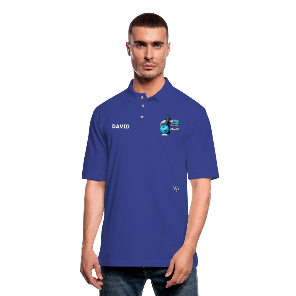 EFN Men's Pique Polo Shirt - royal blue