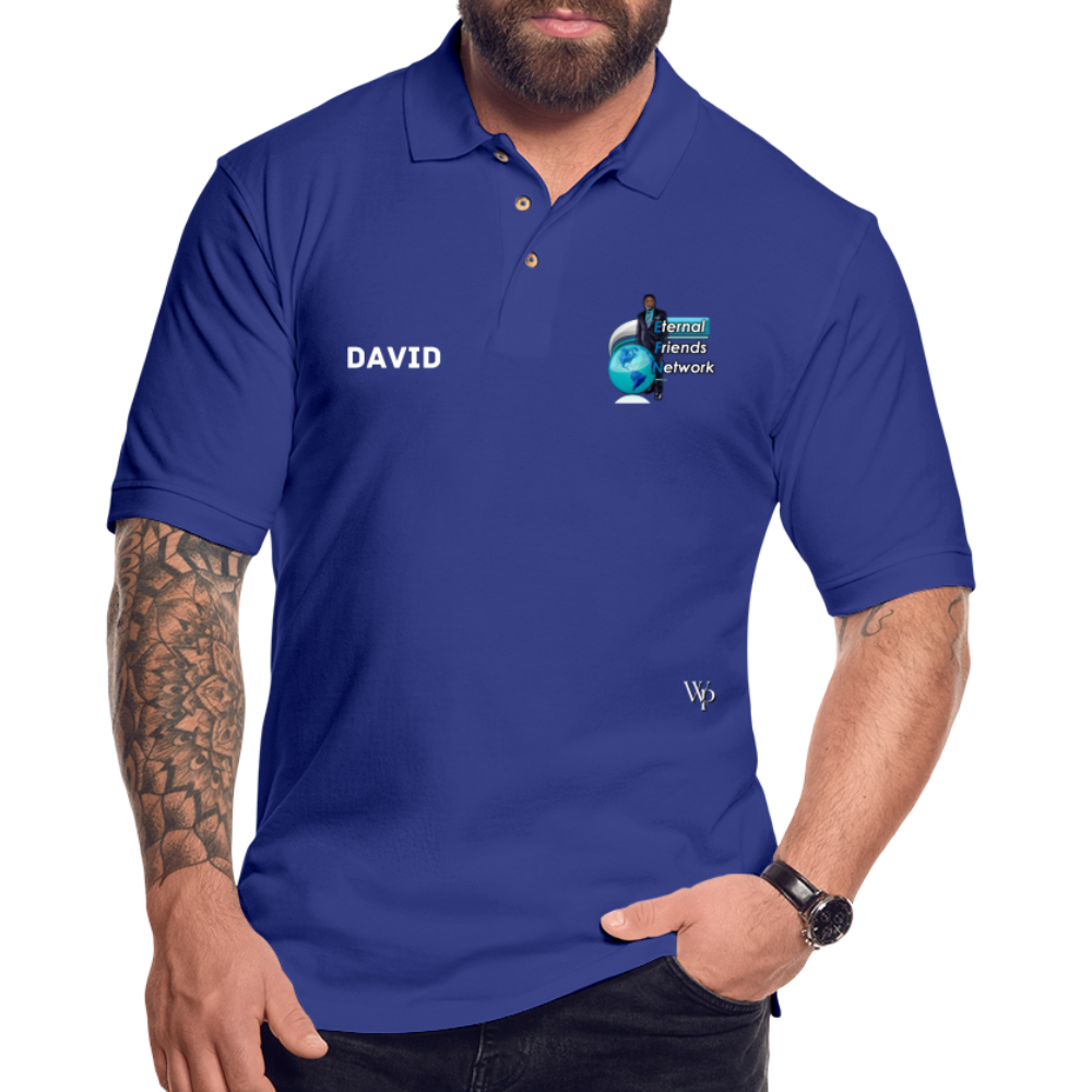 EFN Men's Pique Polo Shirt - royal blue