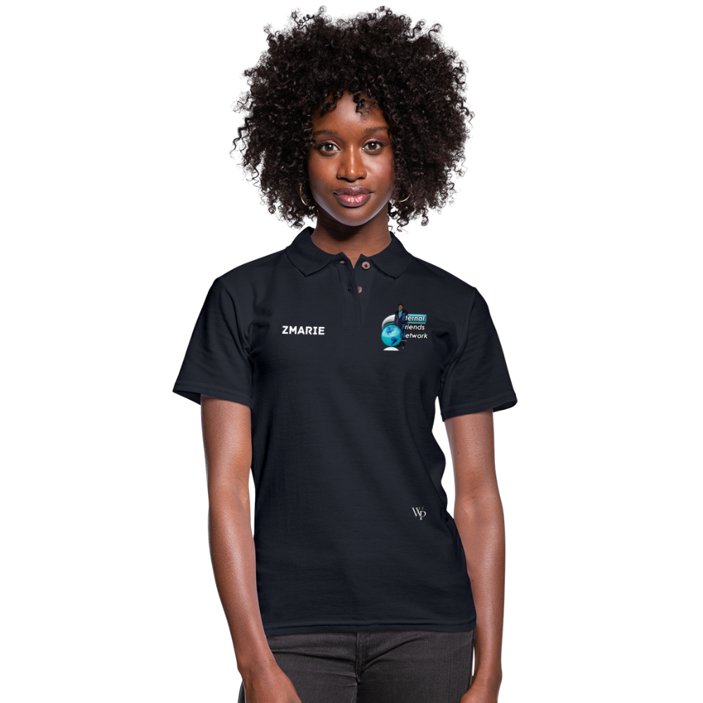 EFN Women's Pique Polo Shirt - midnight navy
