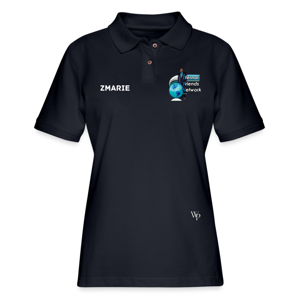 EFN Women's Pique Polo Shirt - midnight navy