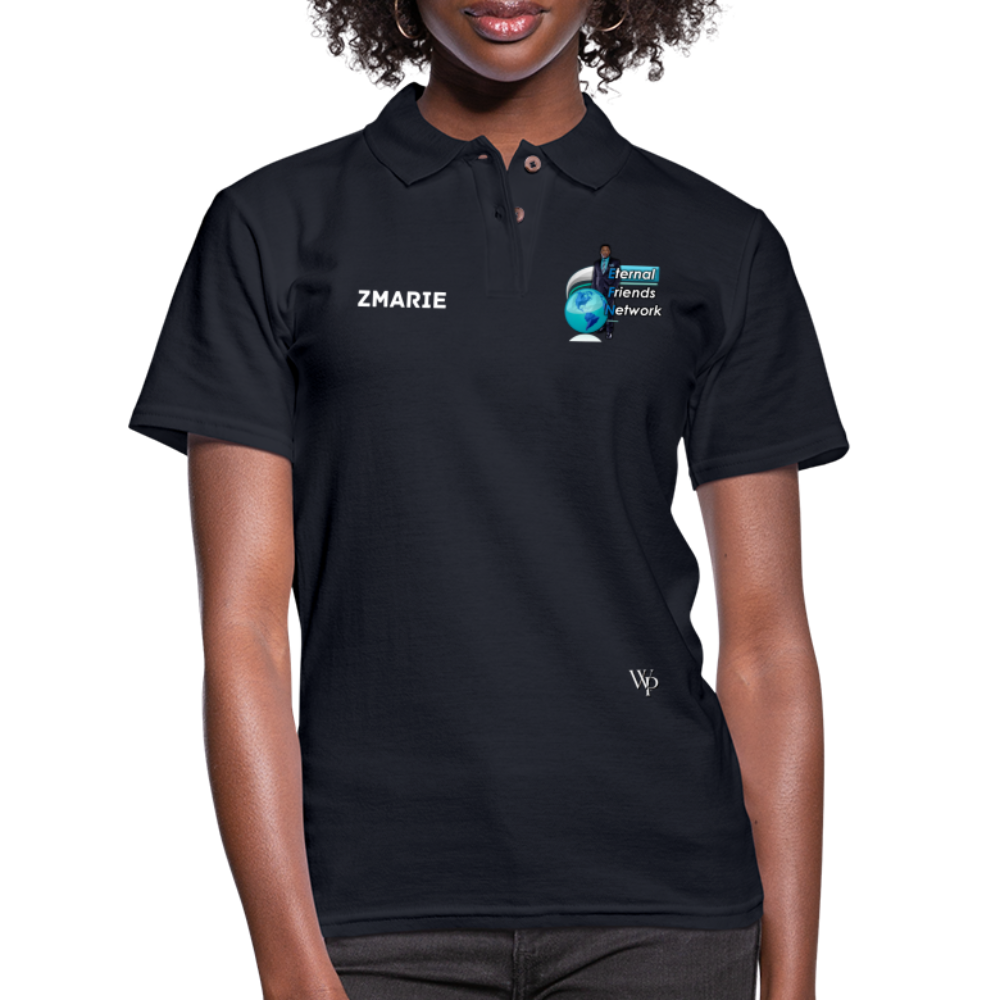 EFN Women's Pique Polo Shirt - midnight navy
