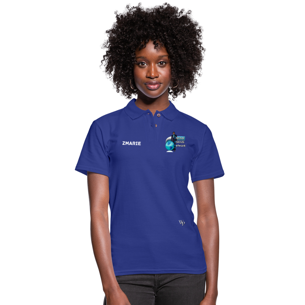 EFN Women's Pique Polo Shirt - royal blue
