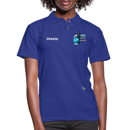EFN Women's Pique Polo Shirt - royal blue