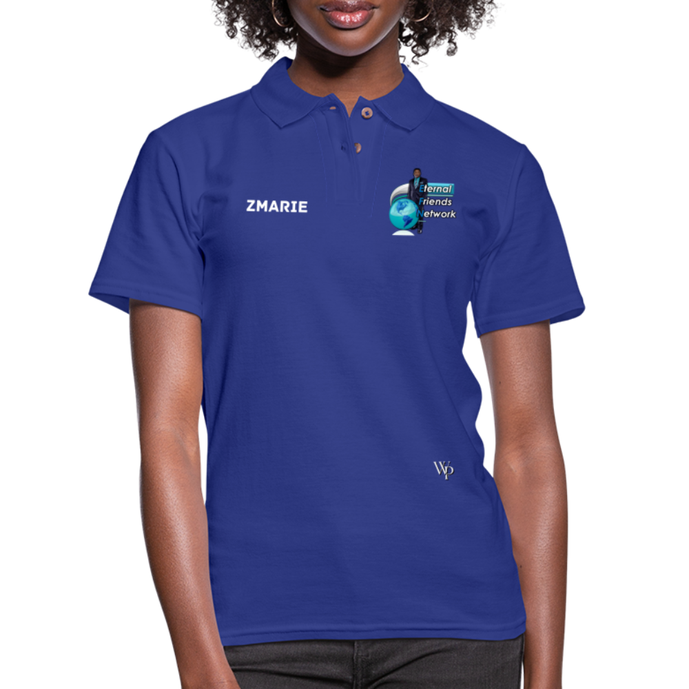 EFN Women's Pique Polo Shirt - royal blue