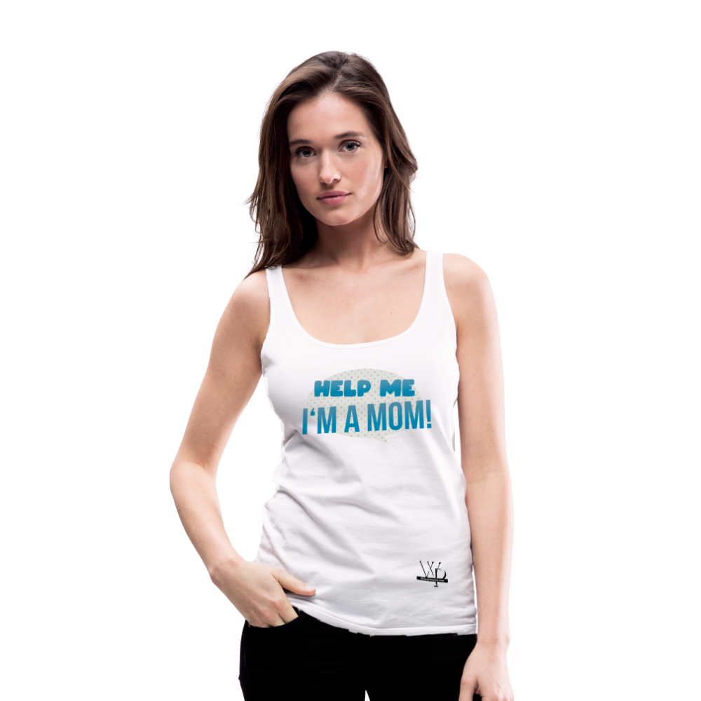 Help Me! Women’s Premium Tank Top - white
