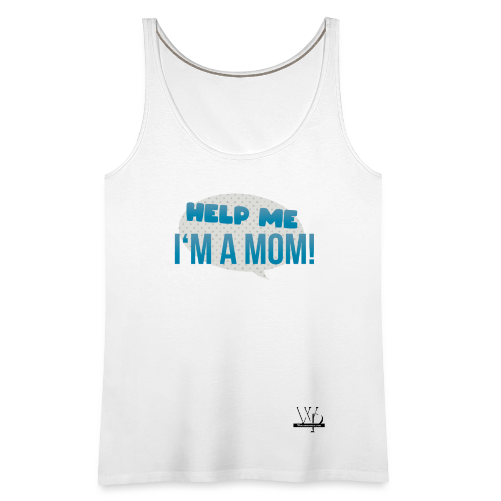 Help Me! Women’s Premium Tank Top - white