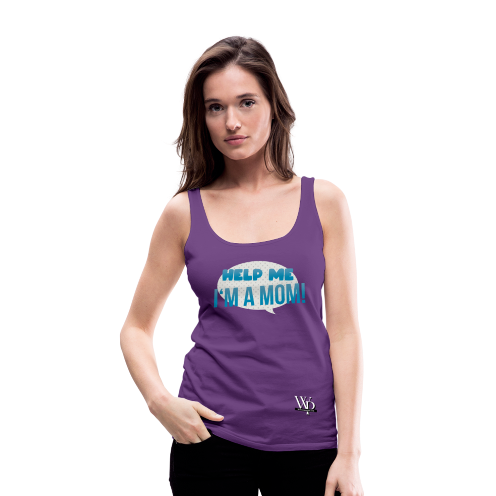 Help Me! Women’s Premium Tank Top - purple