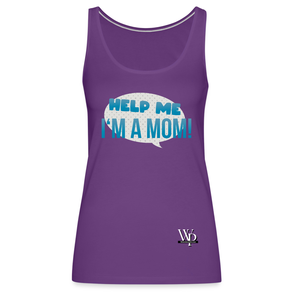 Help Me! Women’s Premium Tank Top - purple