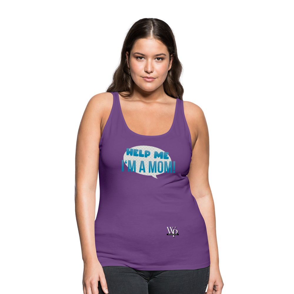 Help Me! Women’s Premium Tank Top - purple