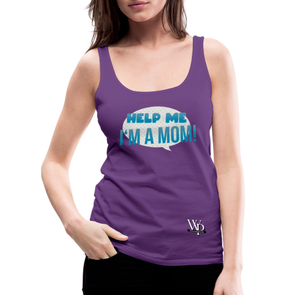 Help Me! Women’s Premium Tank Top - purple