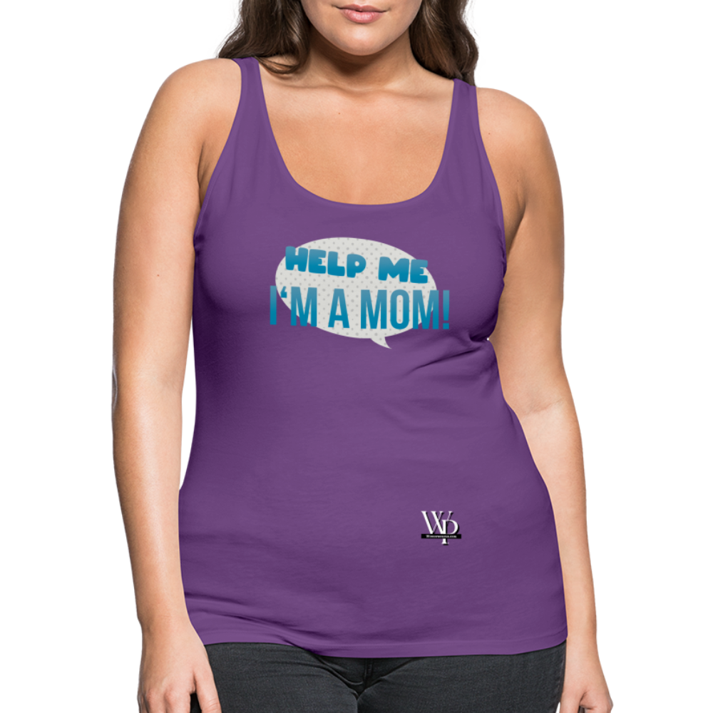 Help Me! Women’s Premium Tank Top - purple