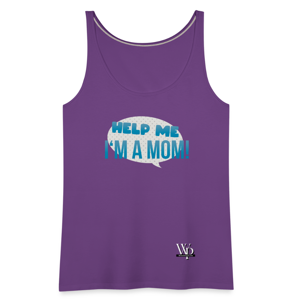 Help Me! Women’s Premium Tank Top - purple