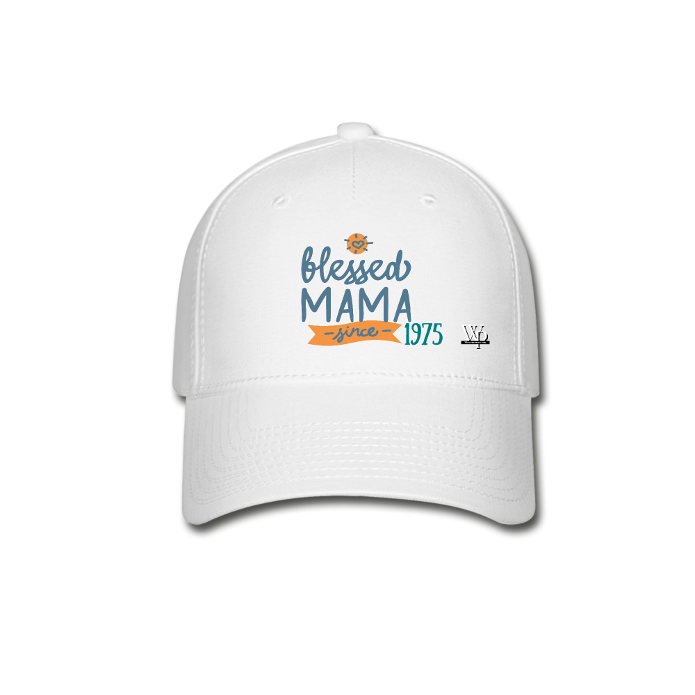 Blessed Mama Since Customizable Baseball Cap - white