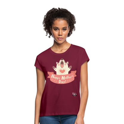 Happy Mother's Day-Big Hugs Fit T-Shirt - burgundy
