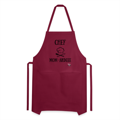 CHEF MOM-ARDEEE Adjustable Apron - burgundy