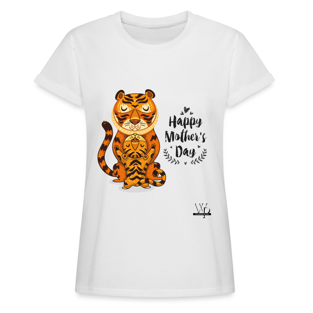 Happy Mother's Day- Tiger (Women's Relaxed Fit T-Shirt) - white