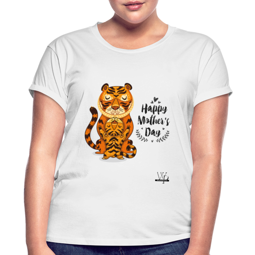 Happy Mother's Day- Tiger (Women's Relaxed Fit T-Shirt) - white