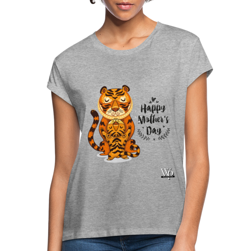 Happy Mother's Day- Tiger (Women's Relaxed Fit T-Shirt) - heather gray