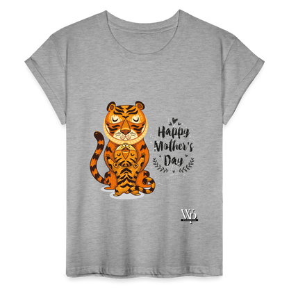 Happy Mother's Day- Tiger (Women's Relaxed Fit T-Shirt) - heather gray
