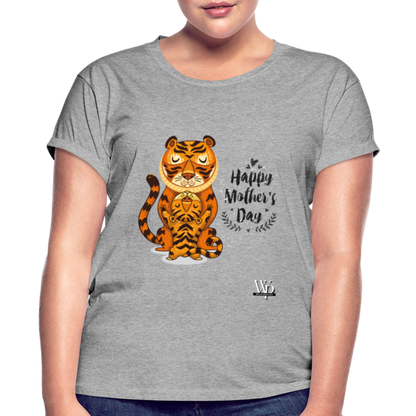 Happy Mother's Day- Tiger (Women's Relaxed Fit T-Shirt) - heather gray