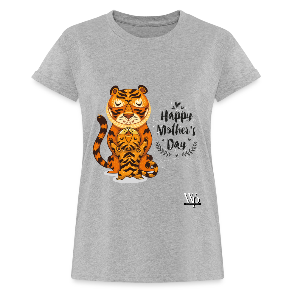 Happy Mother's Day- Tiger (Women's Relaxed Fit T-Shirt) - heather gray