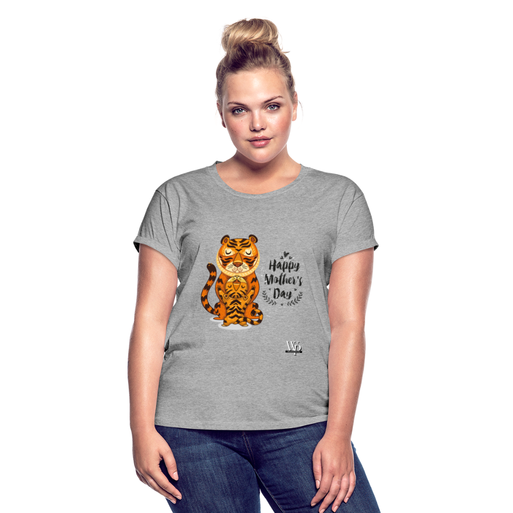 Happy Mother's Day- Tiger (Women's Relaxed Fit T-Shirt) - heather gray