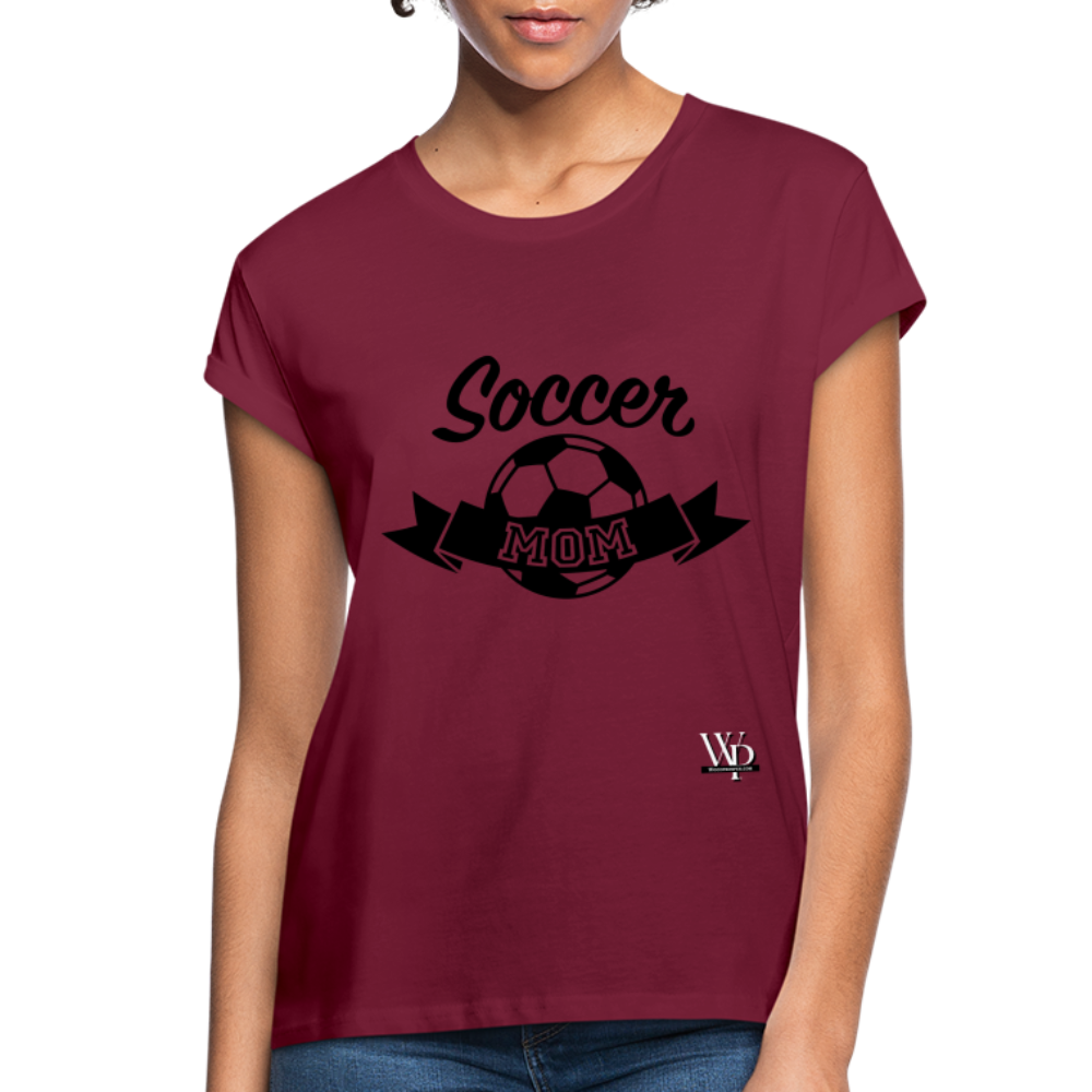 Soccer Mom Women's Relaxed Fit T-Shirt - burgundy