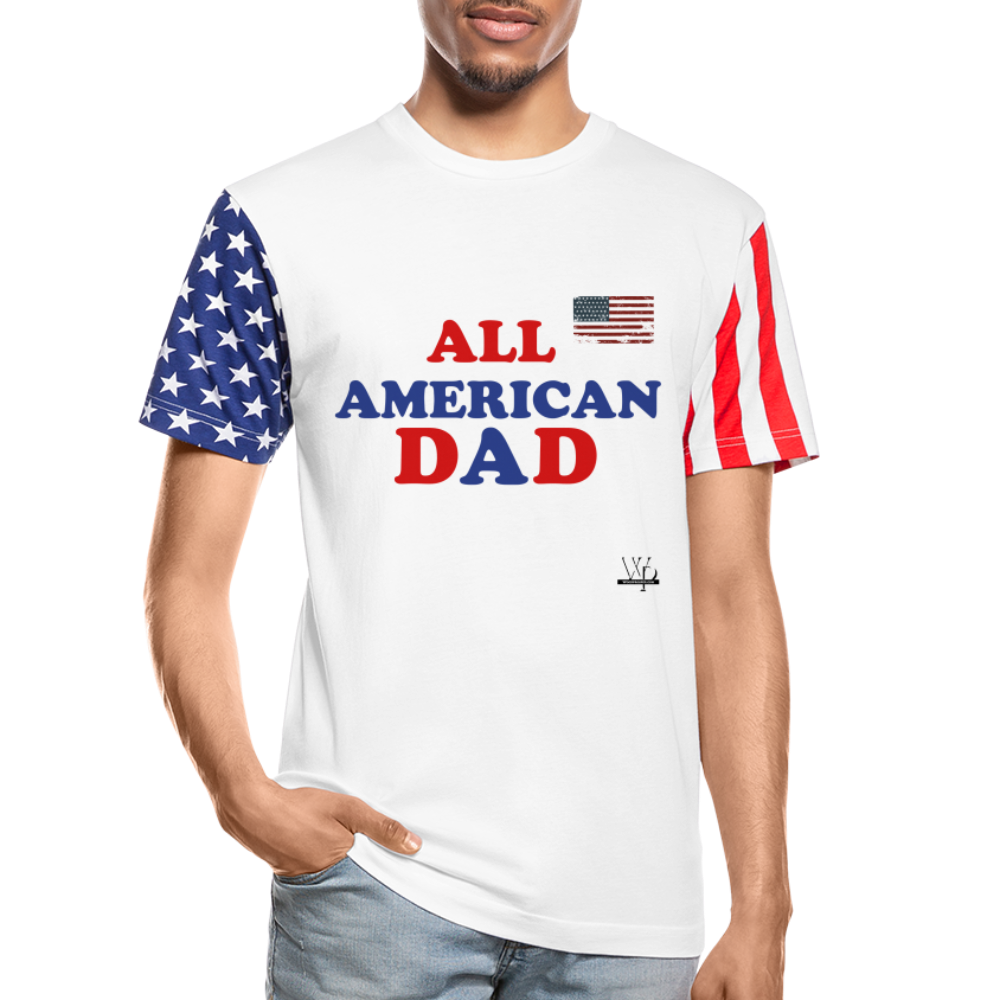 ALL AMERICAN DAD-FATHERS DAY T-SHIRT - white